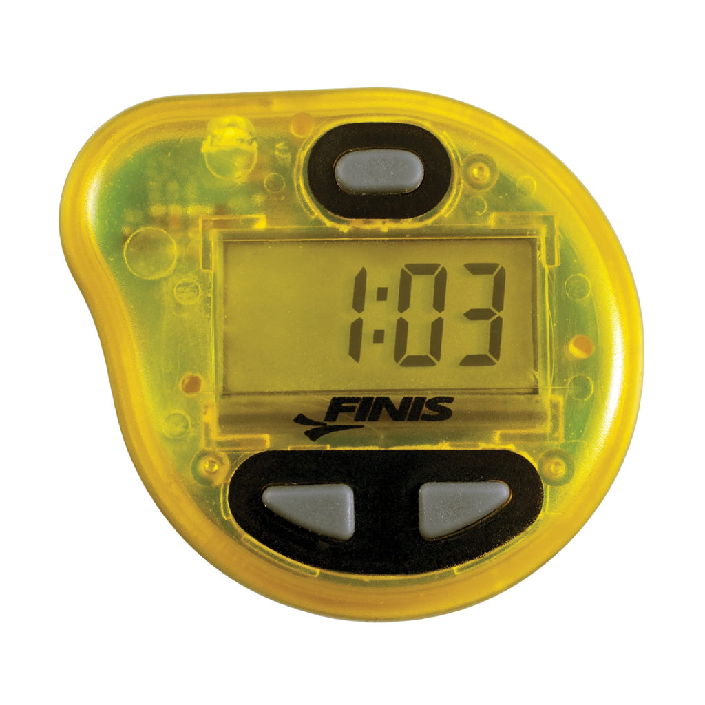 FINIS Tempo Trainer Pro - Waterproof Audible Swim Metronome - Adjustable Stroke Tempo - 3 Training Modes, Yellow/Black