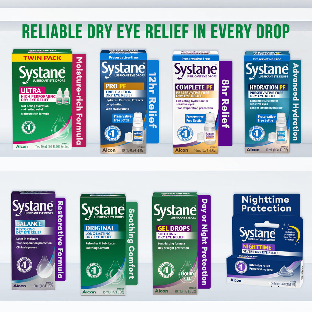 Systane Ultra Lubricating Eye Drops, 0.33 oz, Twin Pack