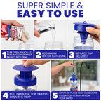 2 Fly Traps Outdoor Fly Trap for Patio with 4 Non-Toxic Dissolvable Bait Refills and 12 Sticky Ribbons. Reusable Hanging Bug Catcher Killer for All Filth Flies for Outside Bug Control Yard Ranch