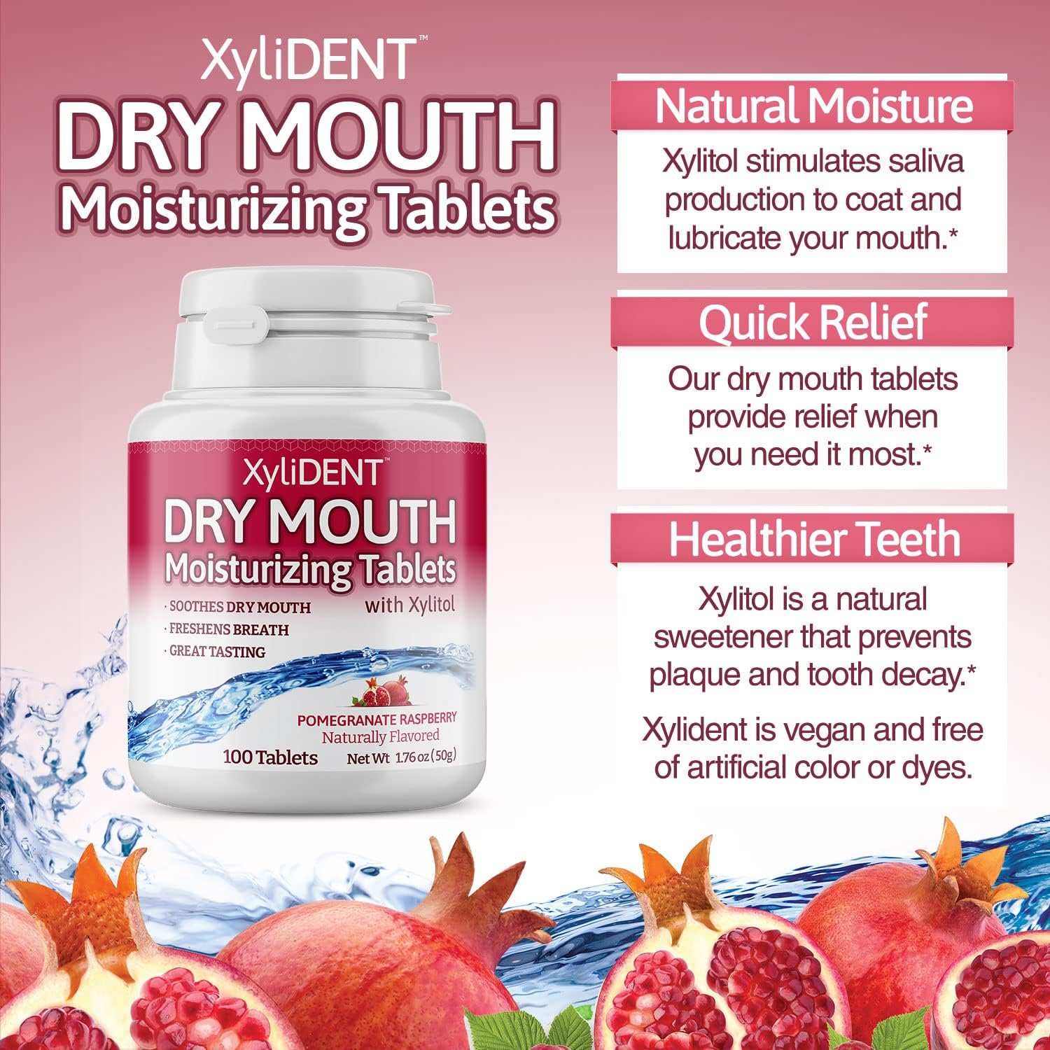Buy now Nature's Stance XyliDENT Xylitol Tablets for Dry Mouth Relief - Stimulates Saliva, Freshens Breath, Reduces Acid Production, Fast Acting Extended Relief, 100 Count at indiglob india