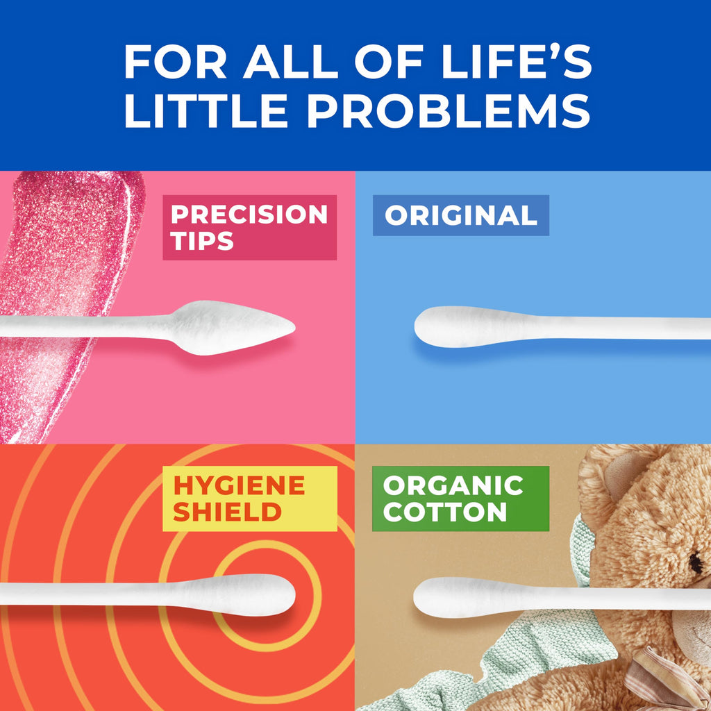 Q-tips Antimicrobial Cotton Swabs Cotton Buds for Cleaning Antimicrobial Treated to Help Keep Swabs Fresher 300 Count