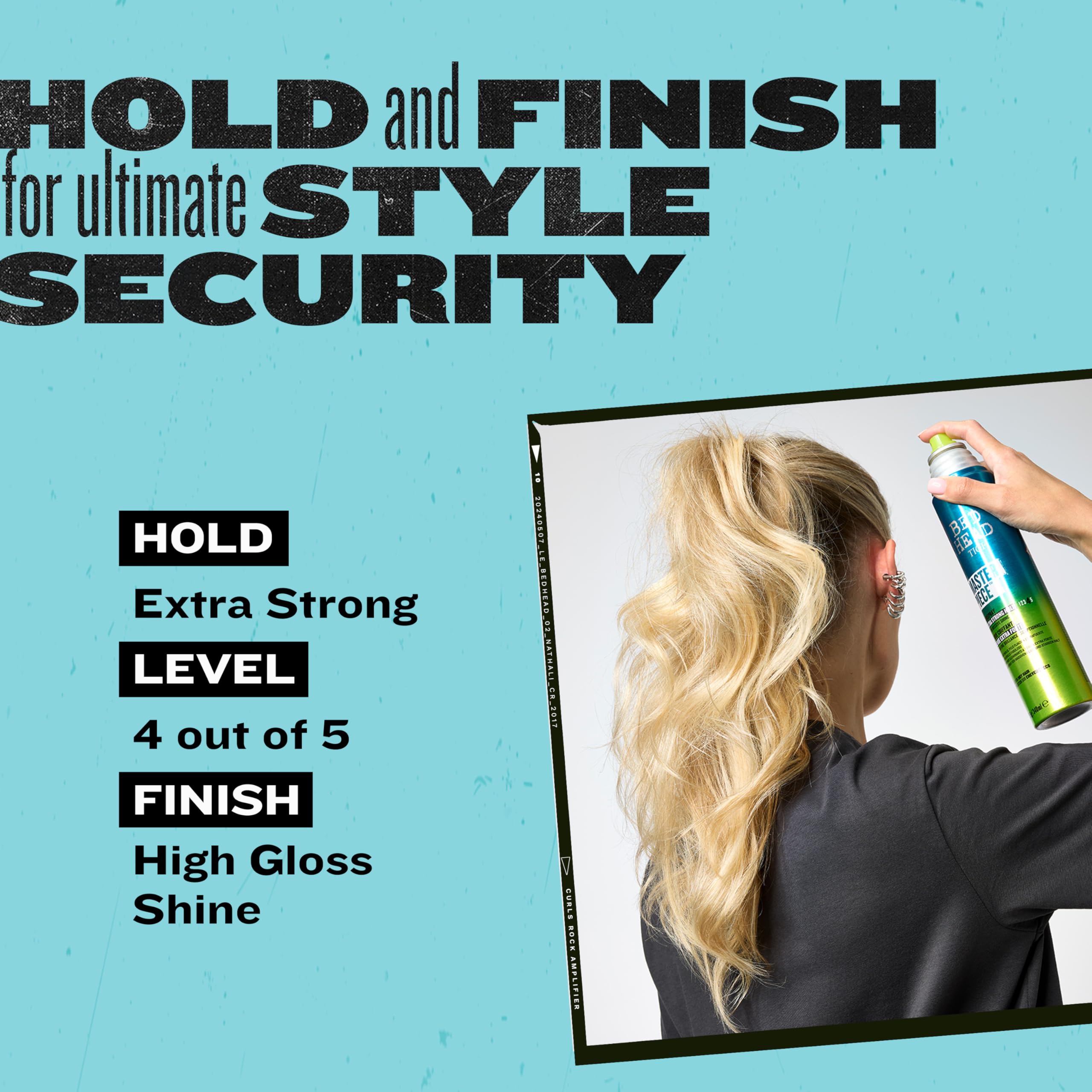 TIGI Bed Head Frizz Control Hair Spray, Masterpiece Extra Hold Hair Care Spray for Shiny and Glossy Hair, 10.3 oz
