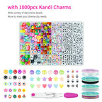 5 Boxes Bracelet Making Kit Pony Beads, 96 Colors Kandi Beads for Bracelets