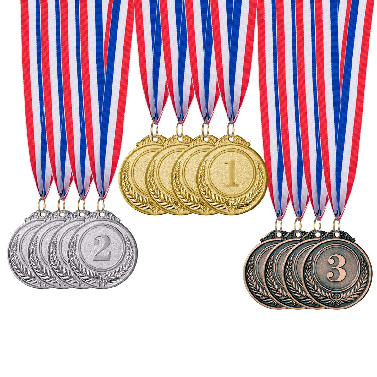 Favide 12 Piece Gold Silver Bronze Award Medals-Winner Medals Olympic Style