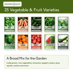 Gardeners Basics Survival Seed Vault Kit, Vegetable Seeds for Planting