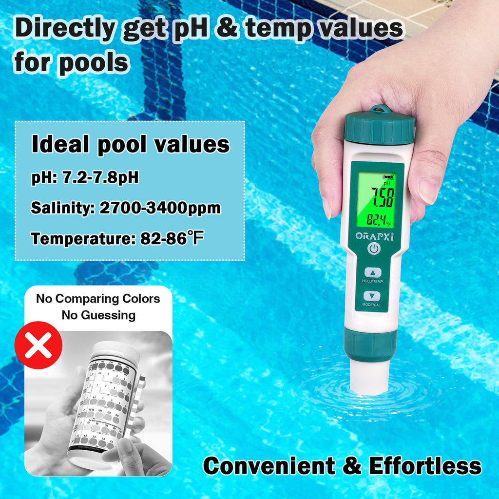 Pool Salt Tester pH and Salt Meter for Saltwater Pool pH Tester