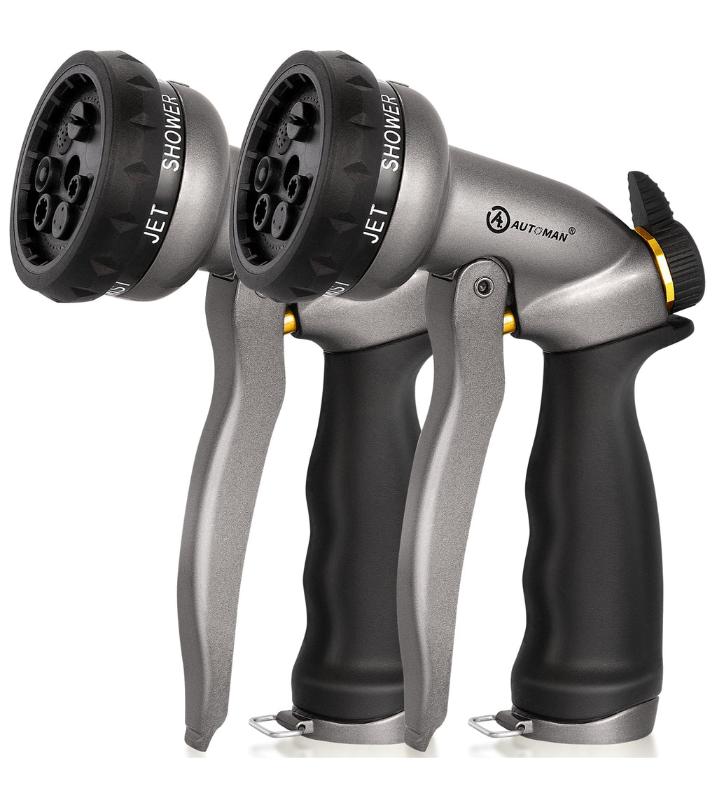 Buy now AUTOMAN-Garden-Hose-Nozzle, ABS Water Spray Nozzle with 7 Adjustable Watering Patterns, Slip Resistant for Watering Plants, Lawn& Garden, Washing Cars, Cleaning, Showering Pets & Outdoor Fun. at indiglob india