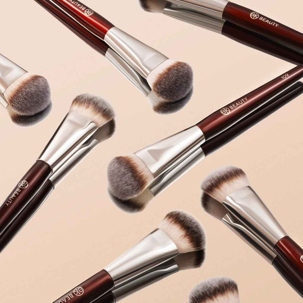 BK BEAUTY 109 Mini Contoured Foundation Brush for Liquid & Cream