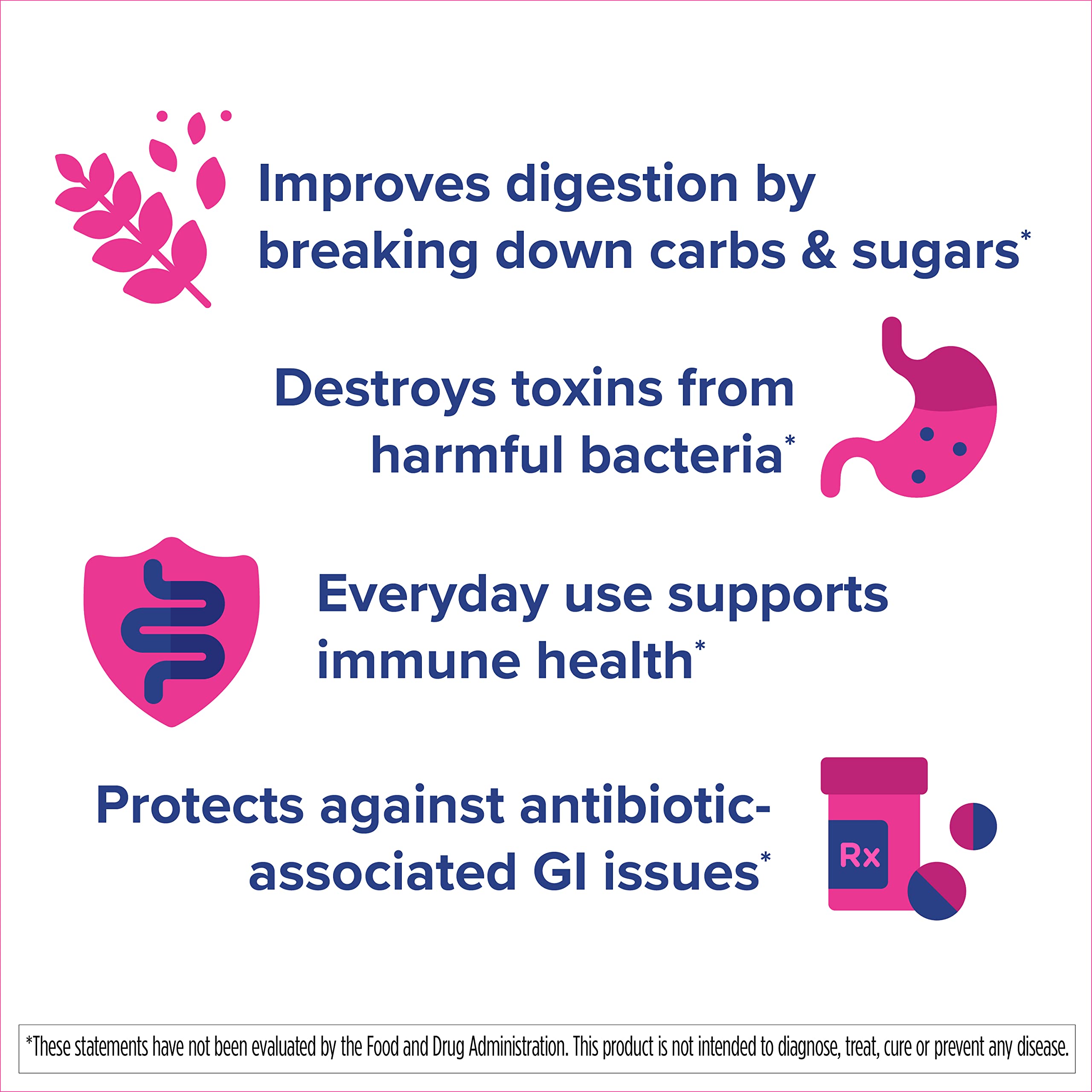 Florastor Kids Dual Action Probiotic Supplement, Strengthens Kids' Digestive & Immune Health, 60 Easy-to Mix Powder Sticks