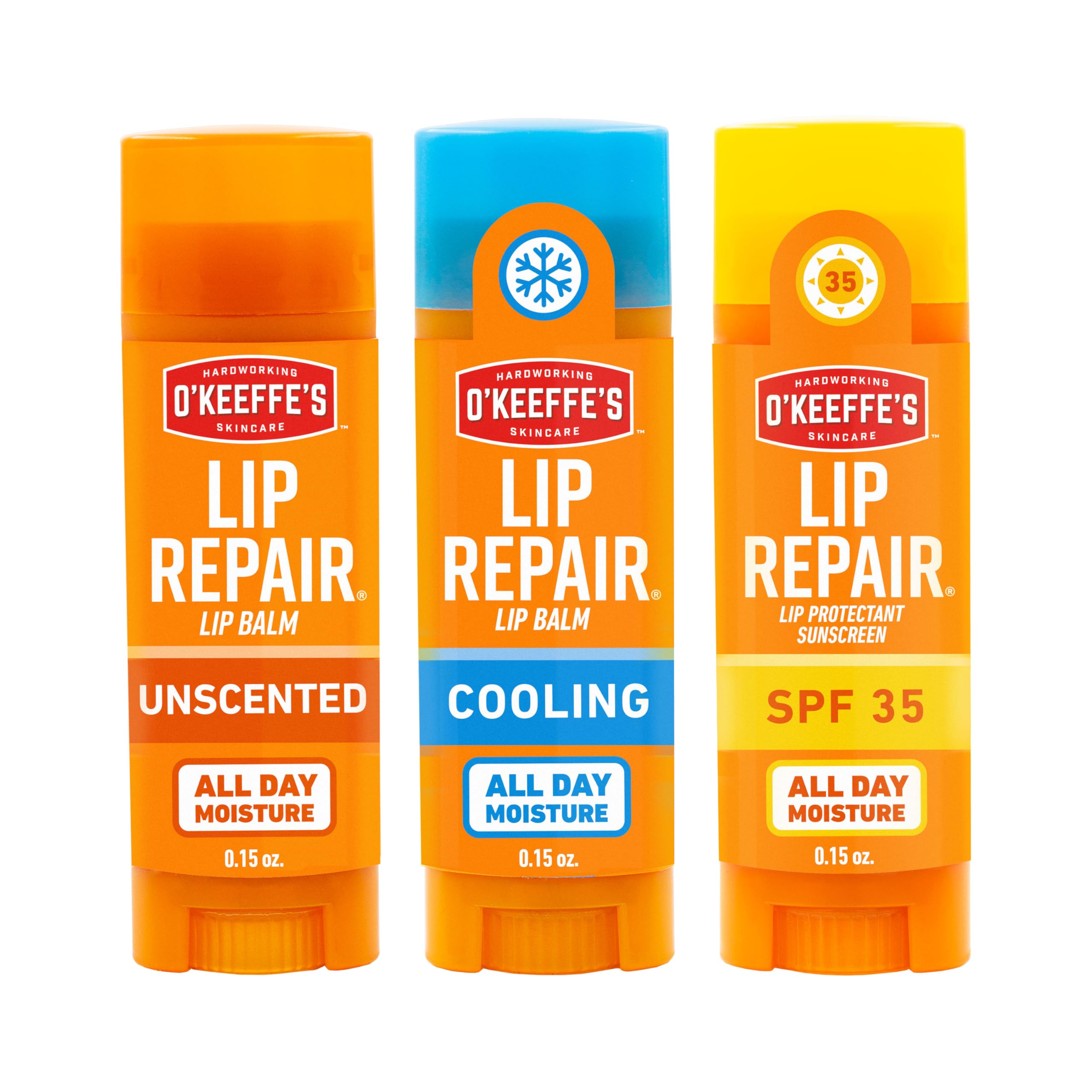 Buy now O'Keeffe's Lip Repair Unscented Lip Balm for Dry, Cracked Lips - Stick (3 Pack) - Moisturizer for Very Dry Lips 3 Pack Combo at indiglob india