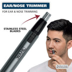 Buy now Wahl Micro Groomsman Battery Personal Trimmer for Hygienic Grooming with Rinseable, Interchangeable Heads for Eyebrows, Neckline, Nose, Ears, & Other Detailing - 05640-600 at indiglob india