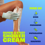 Nair Sensitive Shower Hair Removal Cream, Coconut Oil & Vitamin E, 12 Oz | Sensitive Skin Formula, Quick & Easy Body Hair Removal, Legs, Arms & Underarms, Smooth & Soft Skin