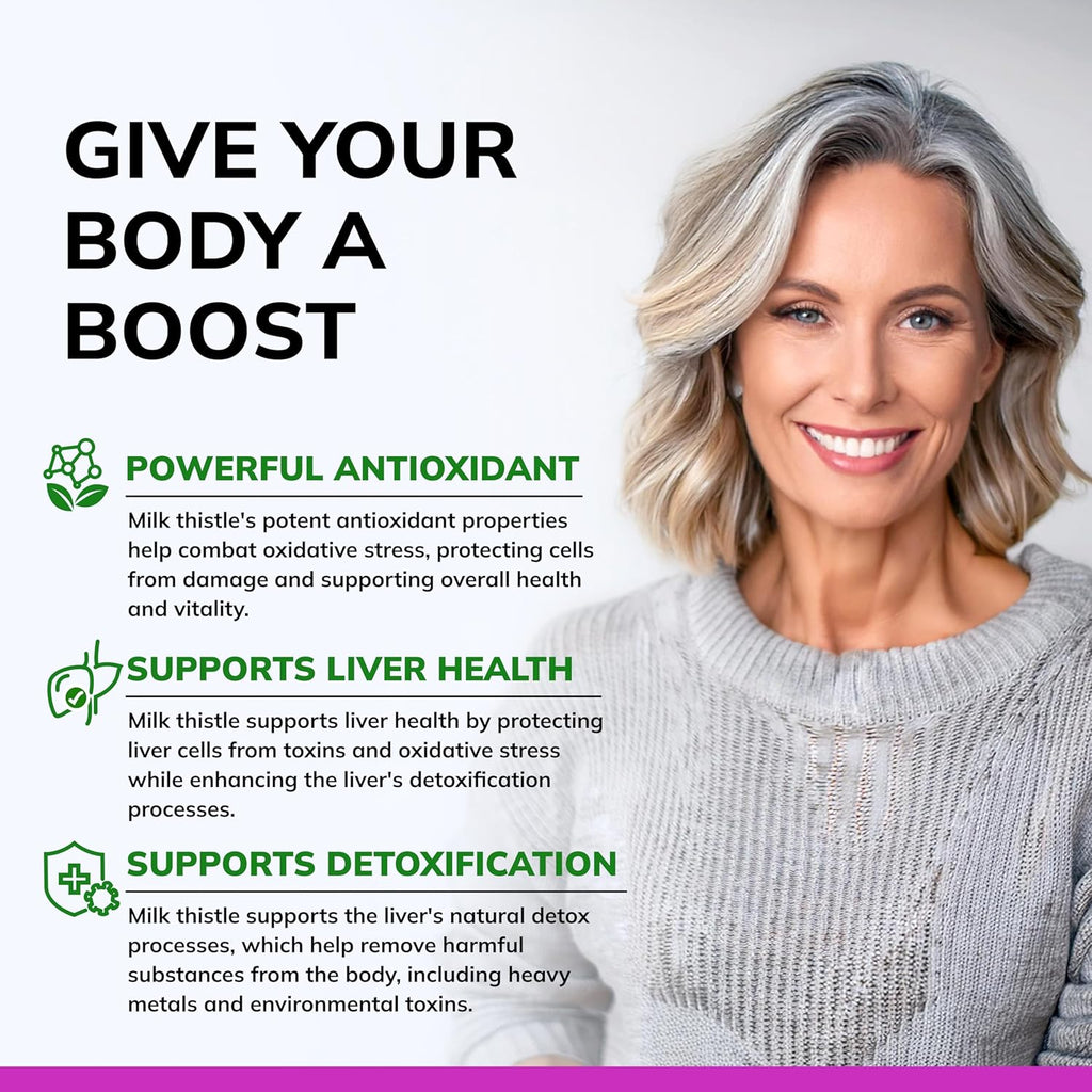 Buy now aSquared Nutrition Milk Thistle Supplement 1000mg-200 Capsules,Max Strength 4X Concentrated Extract 4:1 Milk Thistle Seed Powder Herb Pills, 1000 mg Silymarin Extract for Liver Support, Cleanse, Detox at indiglob india