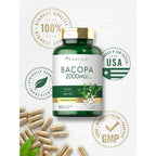 Buy now Carlyle Bacopa Monnieri Capsules | 180 Capsules | Gluten Free Supplement at indiglob india
