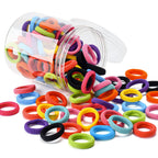 100 Pcs Baby Hair Ties, Cotton Ponytail Holders, No Damage Elastics | Cotton Toddler Hair Ties for Girls and Kids, Multicolor Small Soft No Damage Hair Elastics Ponytail Holders(10Colors)