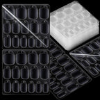 Teenitor 600pcs Press on Nail Adhesive Tabs, 15 Sizes of Nail Stickers for Press ons, Press on Nails Glue Stickers Press on Nail Sticky Tabs, Clear/Yellow