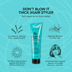 Bumble and bumble. Don't Blow It Thick (H) air Styler Air Dry Cream | Anti Frizz Hair Cream | Adds Hydration and Light Hold |For Medium to Thick Curly, Wavy, Straight Hair Types, 5 Fl Oz