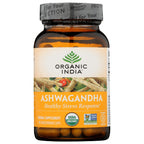 ORGANIC INDIA Ashwagandha Capsules - Organic Ashwagandha Supplement - Vegan Ashwagandha Root, Gluten-Free, Kosher, Non-GMO, Supports Stress Relief, Energy, and Sleep - 90 Capsules
