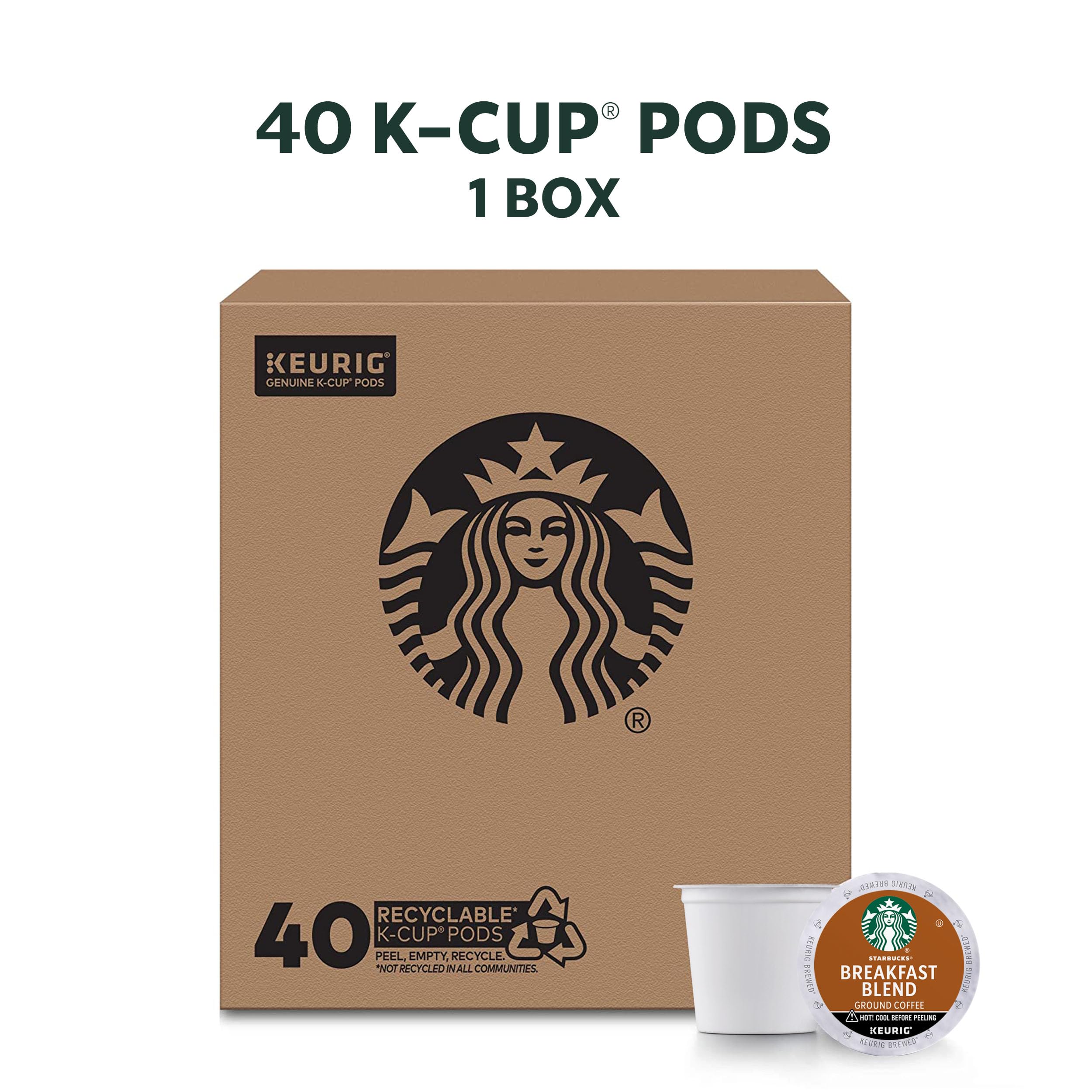 Buy now Starbucks K-Cup Coffee Pods, Medium Roast Hot or Iced Coffee, Pike Place Roast, 96 Keurig Pods Breakfast 40 Count (Pack of 2) at indiglob india