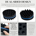 1 Piece Hair Twist Curl Sponge Brush: Dual-Sided Afro Coil & Dread Styling Tool for Men and Women, Suitable for Long or Short Hair