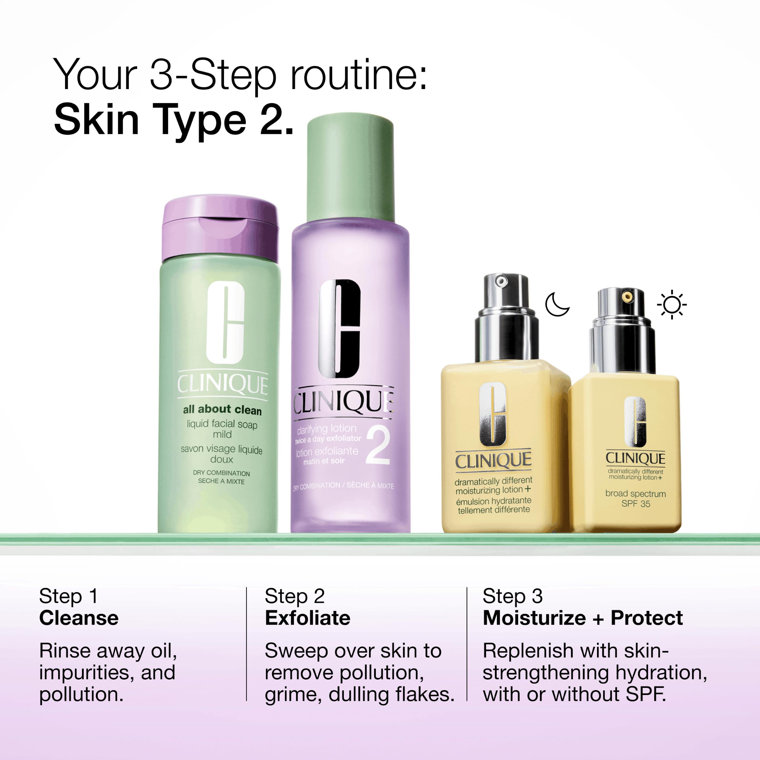 Clinique All About Clean Liquid Facial Soap Mild | Gentle Face Cleanser For Dry Combination Skin | Type 2 Face Wash | Step 1 in 3-Step Skin Care Routine