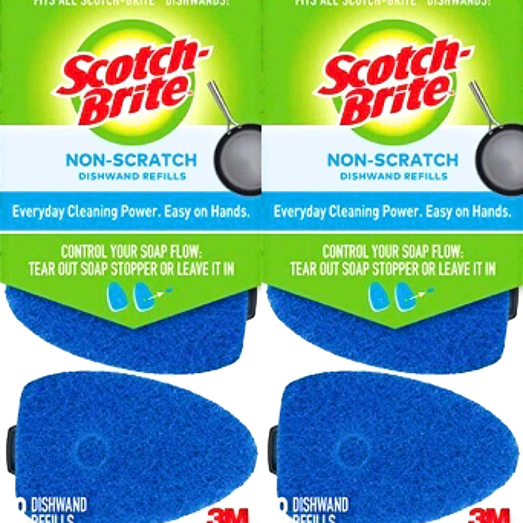 Multi Purpose Non Scratch Dish Wand Refills by Scotch Brite Blue 6 Pack