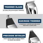 Buy now Wahl USA Rechargeable Lithium Ion All in One Beard Trimmer for Men with Detail and Ear & Nose Hair Trimmer Attachment Æ’?? Model 9854-600B at indiglob india