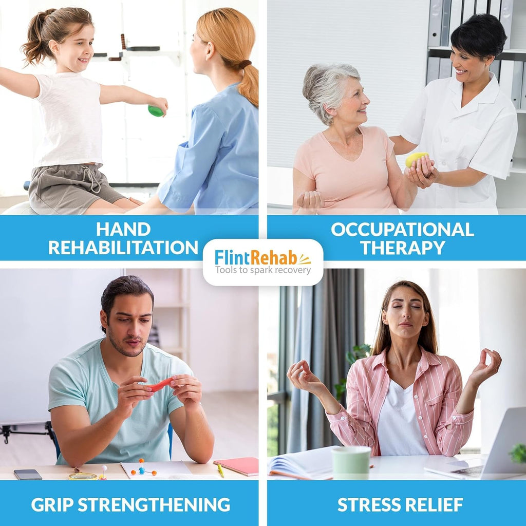 Buy now FlintRehab Therapy Putty for Kids & Adults (4 Pack, 3 Oz Each) - Putty for Hand Therapy, Fidgeting & Stress Relief - Non-Toxic Resistive Exercise Putty to Improve hand strength - Set of 4 Strengths at indiglob india