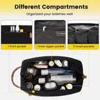Buy now Vorspack Travel Toiletry Bag - Hanging Toiletry Bag for Men Water Resistant Canvas Shaving Bag with Large Capacity for Travel - Black at indiglob india