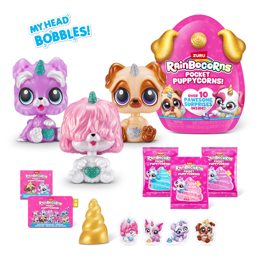 Buy now Rainbocorns Pocket Puppycorn 3 Pack by ZURU Toy Puppy Dog Mini Unboxing Girls Gifting Idea, Toys for Girls, Kid's Birthday Gift at indiglob india
