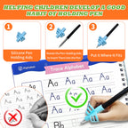 Magic Grooved Writing Practice for Kids, Reusable Grooved Workbook