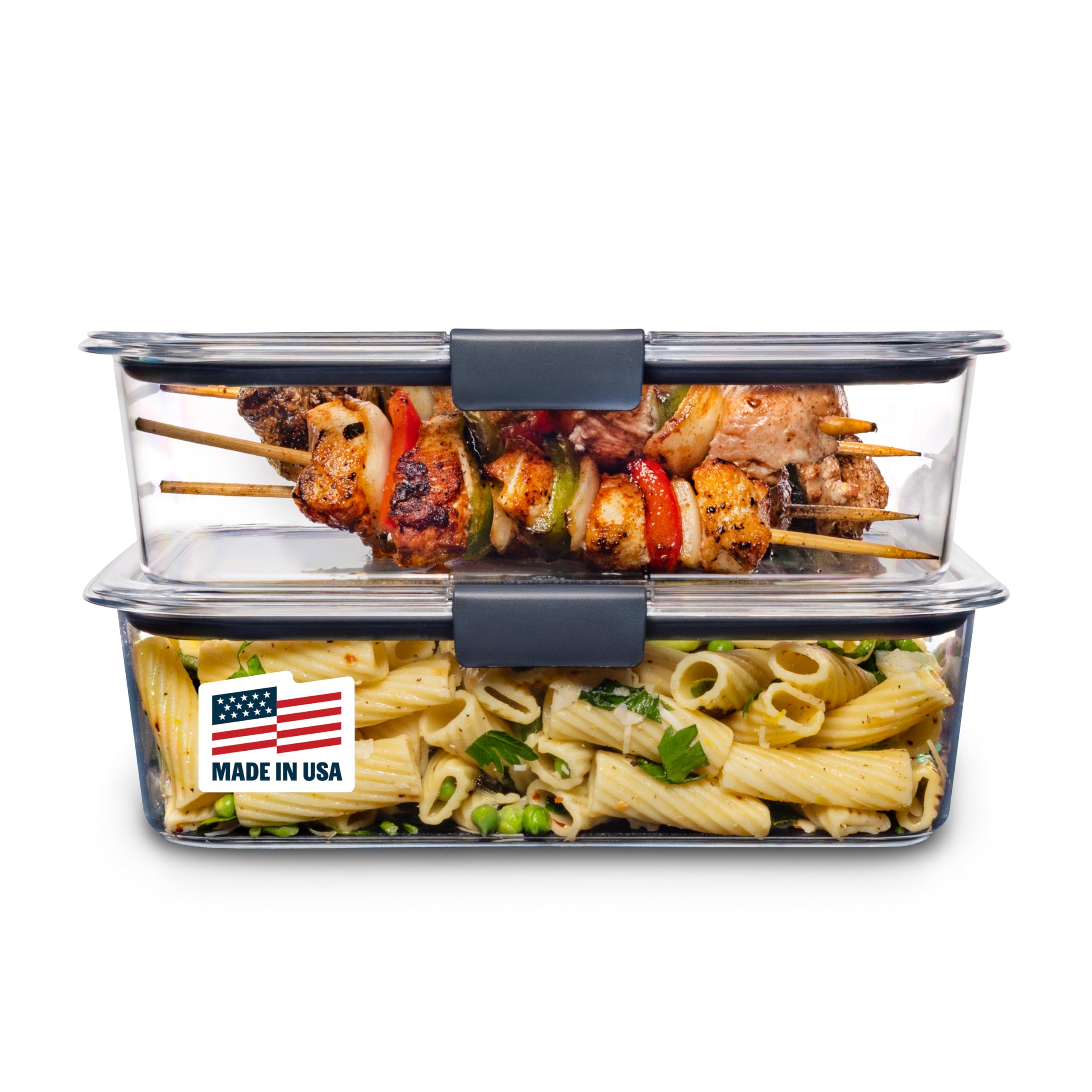 Buy now Rubbermaid Brilliance Food Storage Containers, Set of 5 (10 Pieces), BPA-Free, Leak-Proof, Clear 9.6 cup (4-Piece) at indiglob india