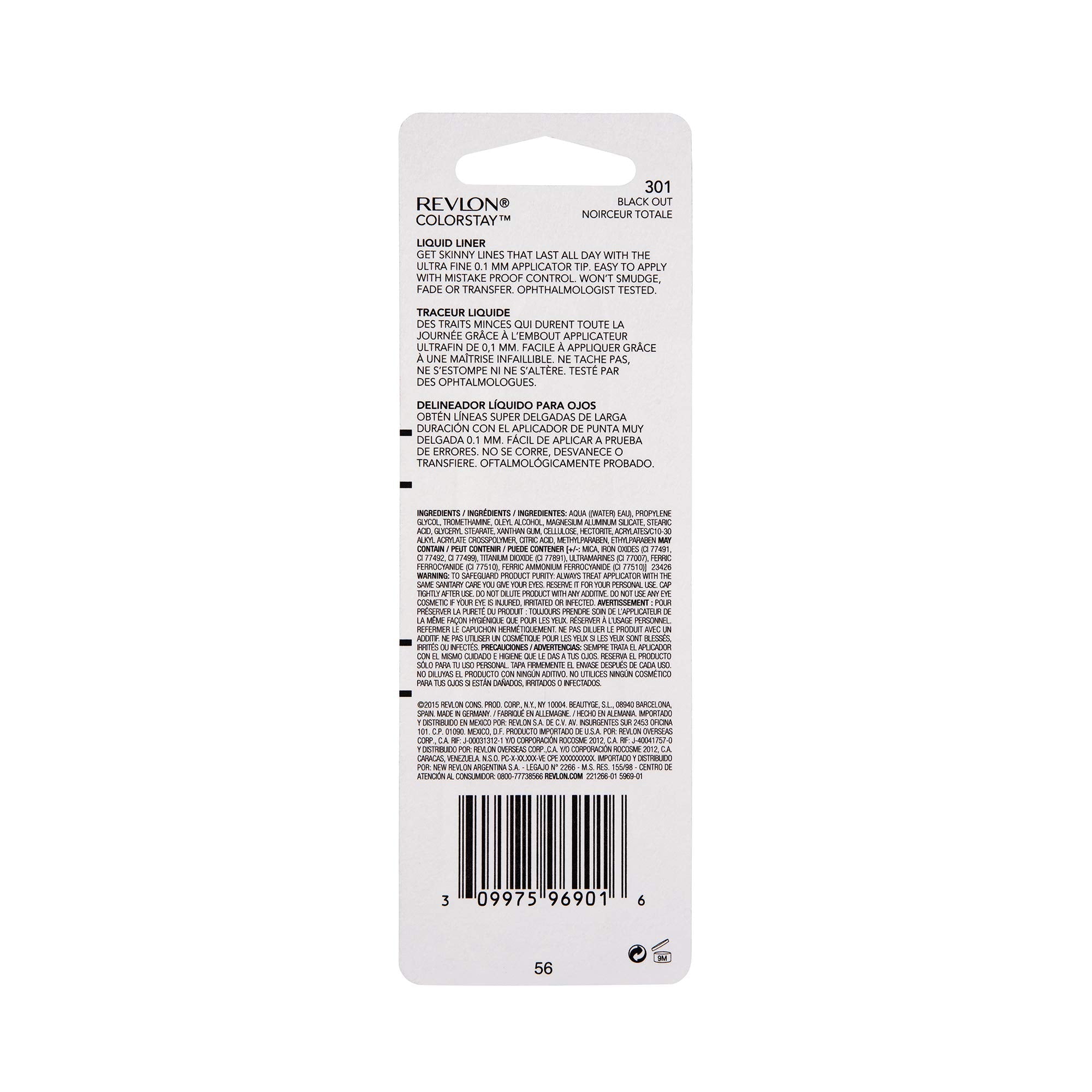 Buy now Revlon Skinny Liquid Eyeliner, ColorStay Eye Makeup, Waterproof, Smudge-proof, Longwearing with Ultra-Fine Tip, Black Out, 0.08 oz at indiglob india
