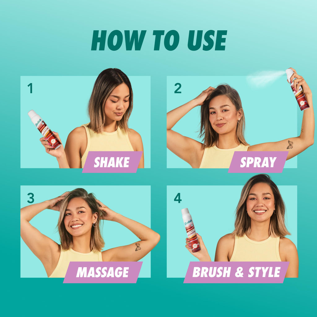 Batiste Volumizing Dry Shampoo for Added Body and Texture, 5.71 Oz | For Fresher, Fuller, Voluminous Hair; Refresh Hair and Absorb Oil Between Washes; Waterless Shampoo