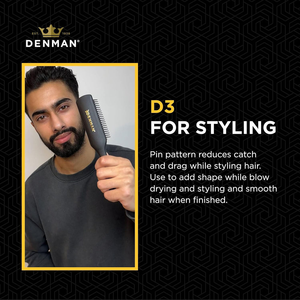 Buy now Denman D3 Original Curl Definer & Styler, Curly Hair Brush for Women & Men â€“ 7 Row Detangling & Curl Defining Brush for Smooth Defined Curls - a precision Styling Brush for straight hair at indiglob india