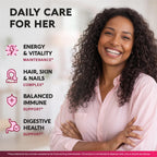 Multivitamin for Women 47in1 - B-Complex, Biotin, D3 & K2, Iron - 90 Caps | Womens Multivitamin - Whole Foods | Hair Growth Support | Digestion & Metabolism - Bioavailable & Gentle on Stomach - 1/Day