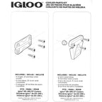Igloo Cooler Plastic Parts Kit - Made in The USA - 2 Latches, 3 Hinges, Latch Post & Screws