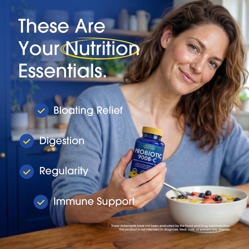 Probiotics for Women and Men - with Lactase Enzyme and Prebiotic Fiber for Digestive Health - 80 Percent + More Potent Supplement for Gut Health Support - Vegan Formula