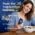 Probiotics for Women and Men - with Lactase Enzyme and Prebiotic Fiber for Digestive Health - 80 Percent + More Potent Supplement for Gut Health Support - Vegan Formula