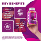 Vitamatic Prebiotic Fiber Gummies for Adults – 7g Fiber per Serving – 60 Pectin-Based Gummies Extra Strength, Zero Sugar Added – Supports Digestive Health & Regularity – Non-GMO, Vegan, Gluten-Free