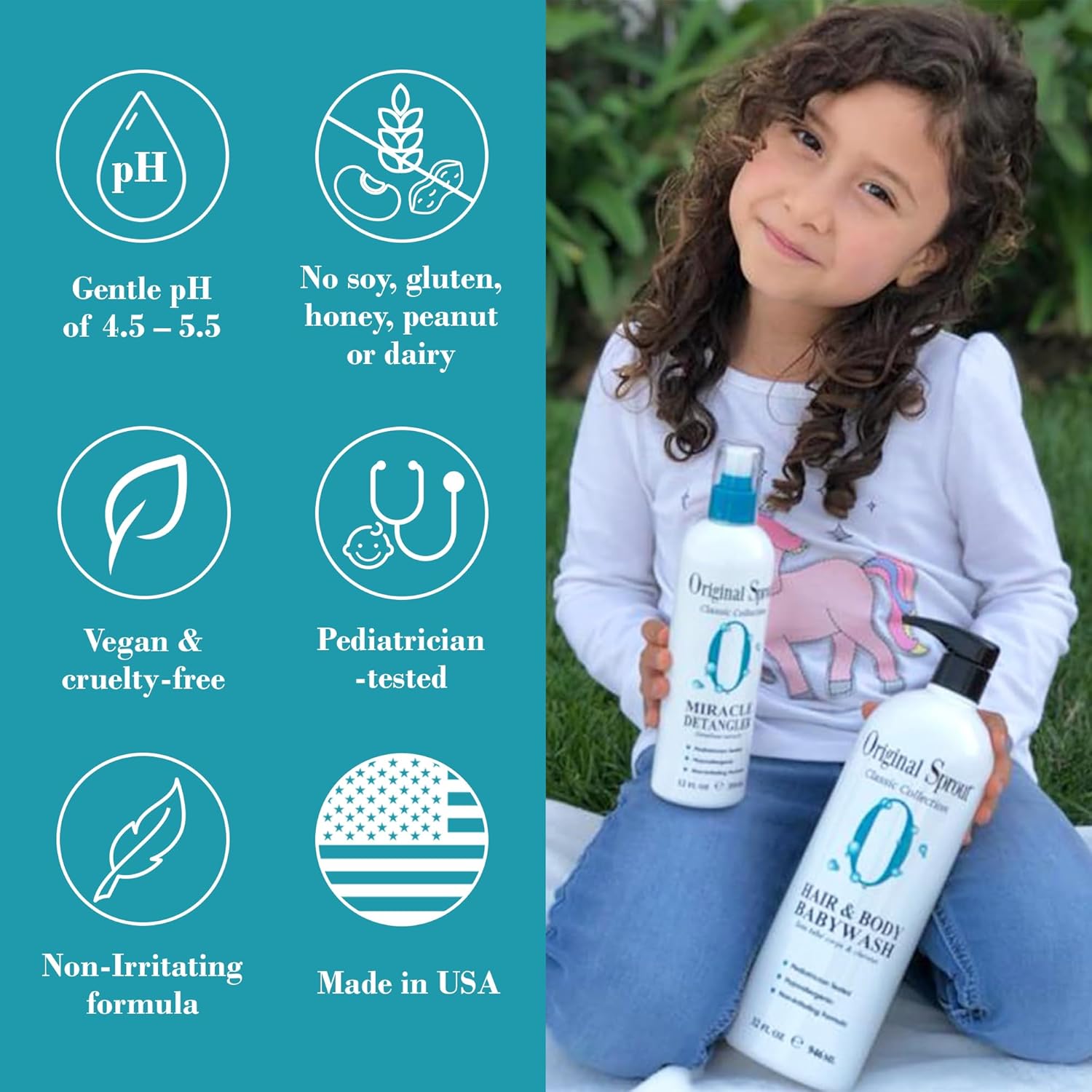 Buy now Original Sprout Miracle Detangler Spray, Lightweight Non-Greasy Leave-In Conditioner Spray for All Hair Types, Smooths, Softens & Detangles, Vegan, Cruelty-Free, Safe for Kids & Adults, 12 fl oz at indiglob india