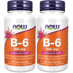 NOW Foods Supplements, Vitamin B-6 (Pyridoxine HCl) 100 mg, Cardiovascular Health, 250 Veg Capsules