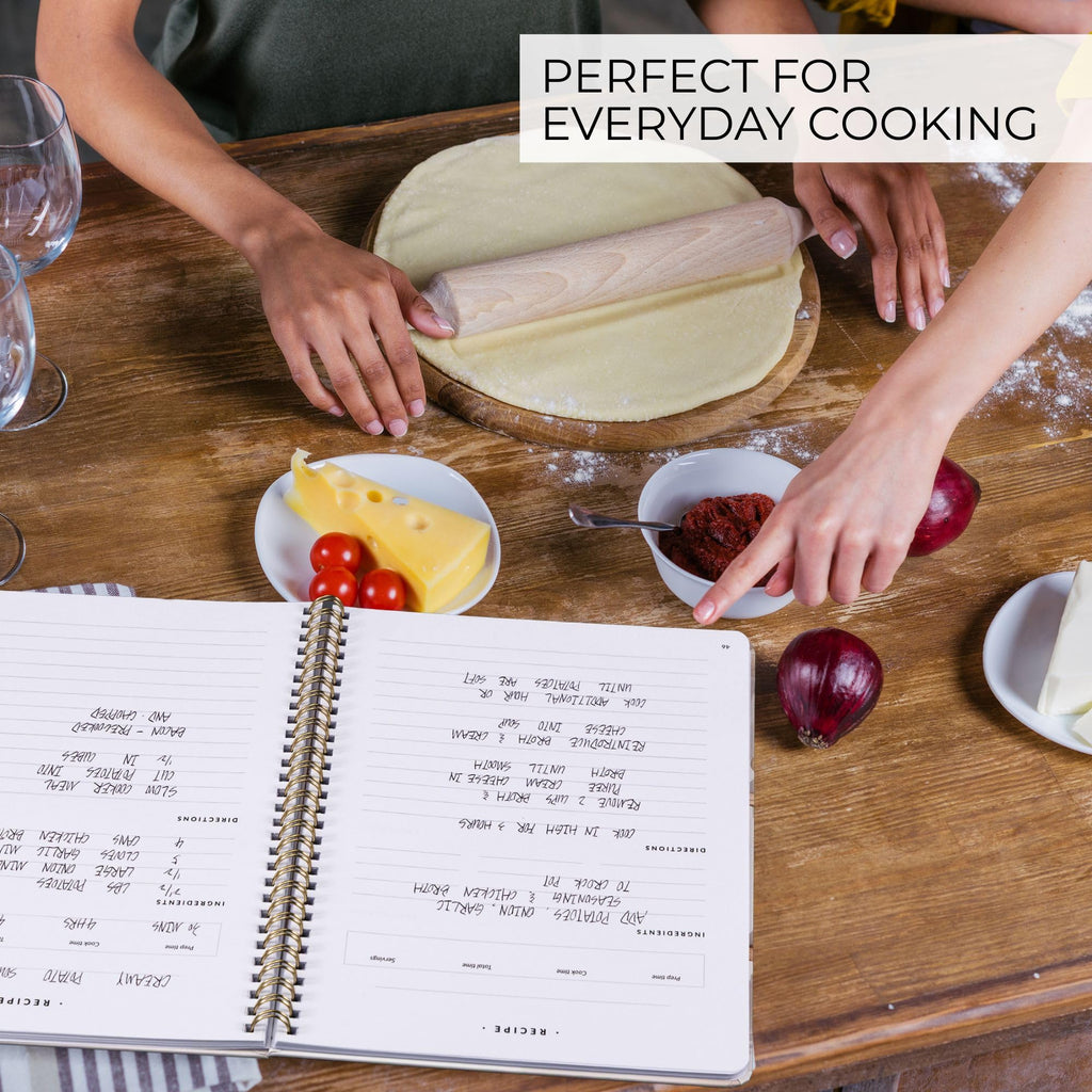 Aesthetic Recipe Book for 100+ Cherished Meals - Blank Cookbook to Write In