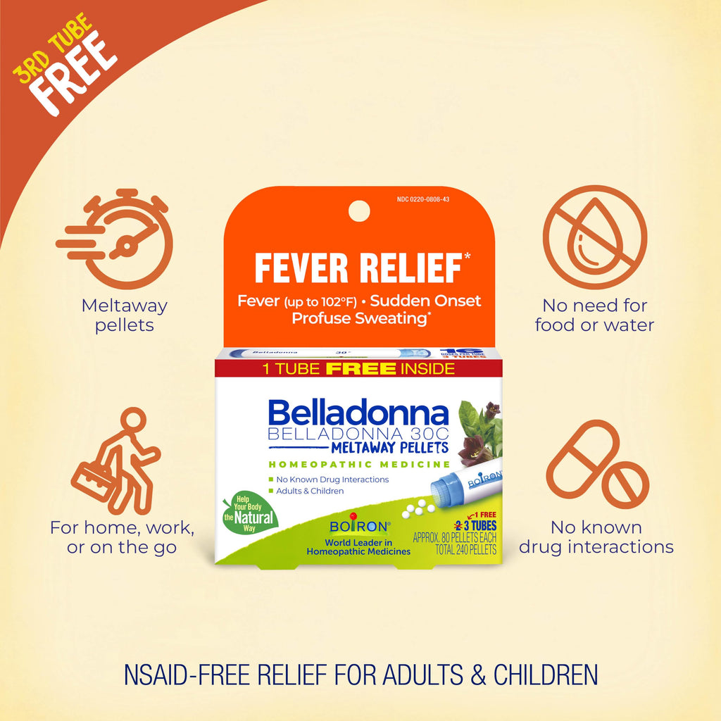 Boiron Belladonna 30C for High Fever - 240 Pellets