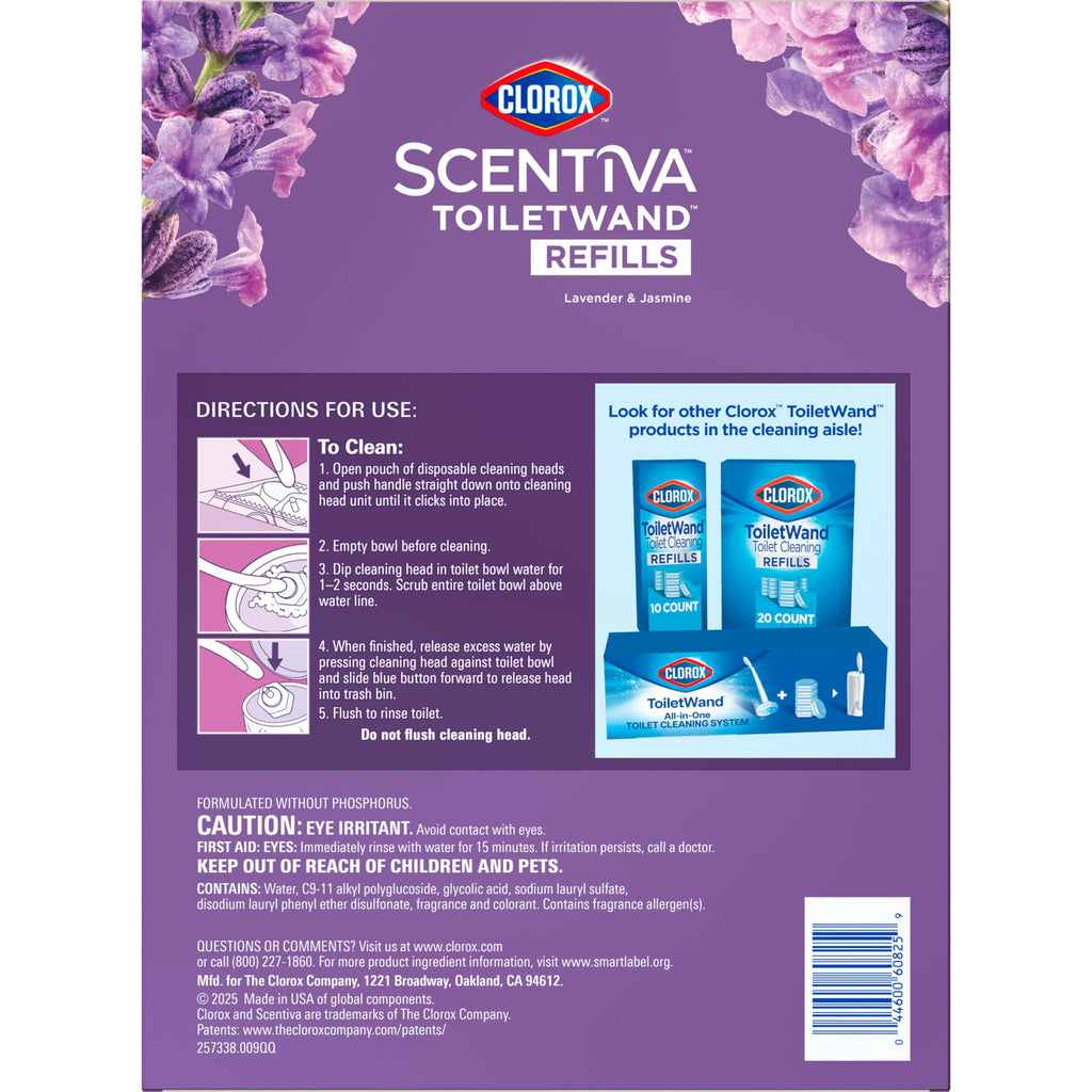 Buy now Clorox Scentiva ToiletWand Refills, Lavender and Jasmine, 20 Count at indiglob india