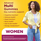 Nature Made Advanced Womens Gummy Multivitamins, 90 Multi Vitamin Gummies | Multivitamin Gummies for Women with Magnesium Citrate, Calcium, & B Vitamins, Daily Nutritional Support, 30 Day Supply