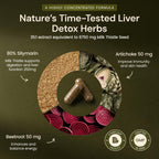 USDA Organic Milk Thistle Supplement Capsules - Liver Detox, 120 Count