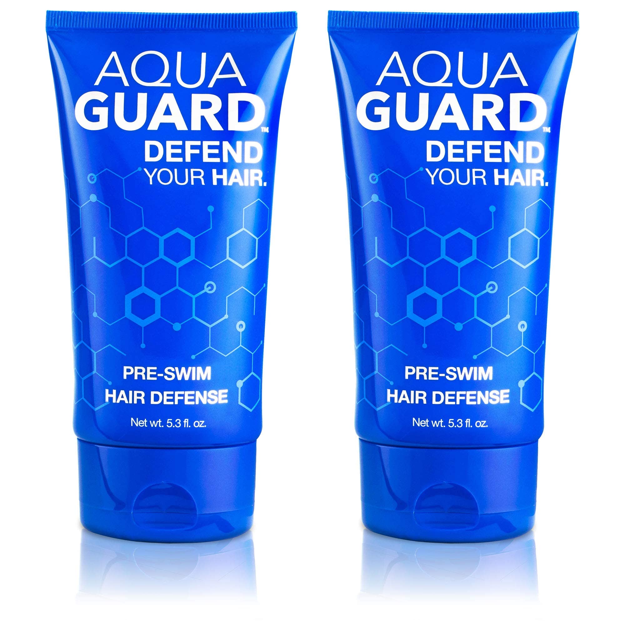 AQUA GUARD Pre-Swim Hair Defense, Prevents Chlorine Damage (2-Pack) | Softens & protects for blonder blondes, vibrant color, and manageable curls. UV protection, made in California