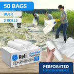 Reli. 55-60 Gallon Trash Bags Heavy Duty | Made in USA