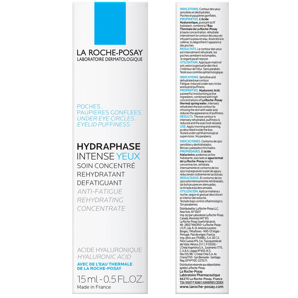 La Roche-Posay Hydraphase Hyaluronic Acid & Caffiene Eye Cream, 0.5oz